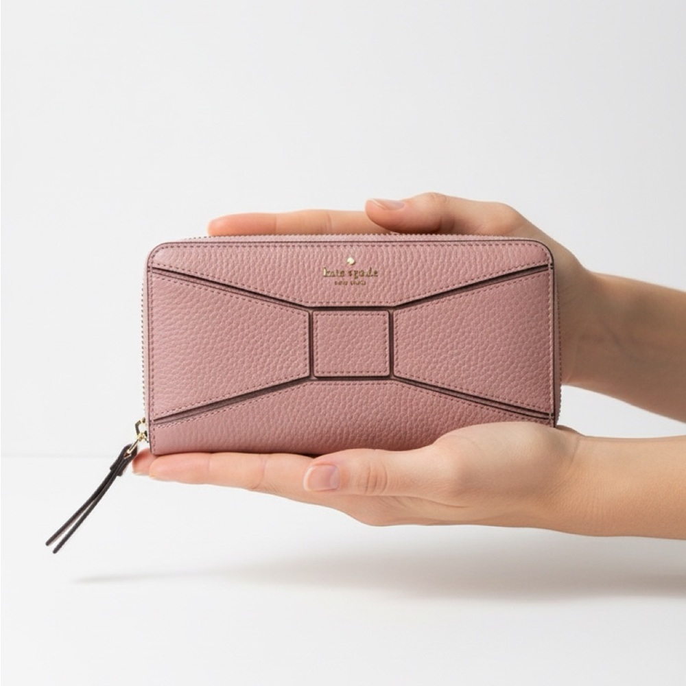 Kate Spade 2 Park Avenue Lacey Zip Around Wallet Pink Leather